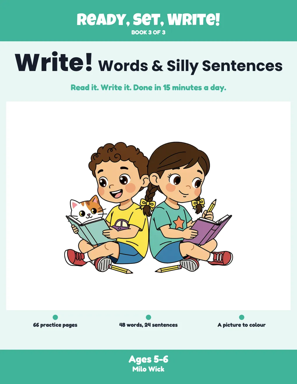 Front cover of Write! Words & Silly Sentences